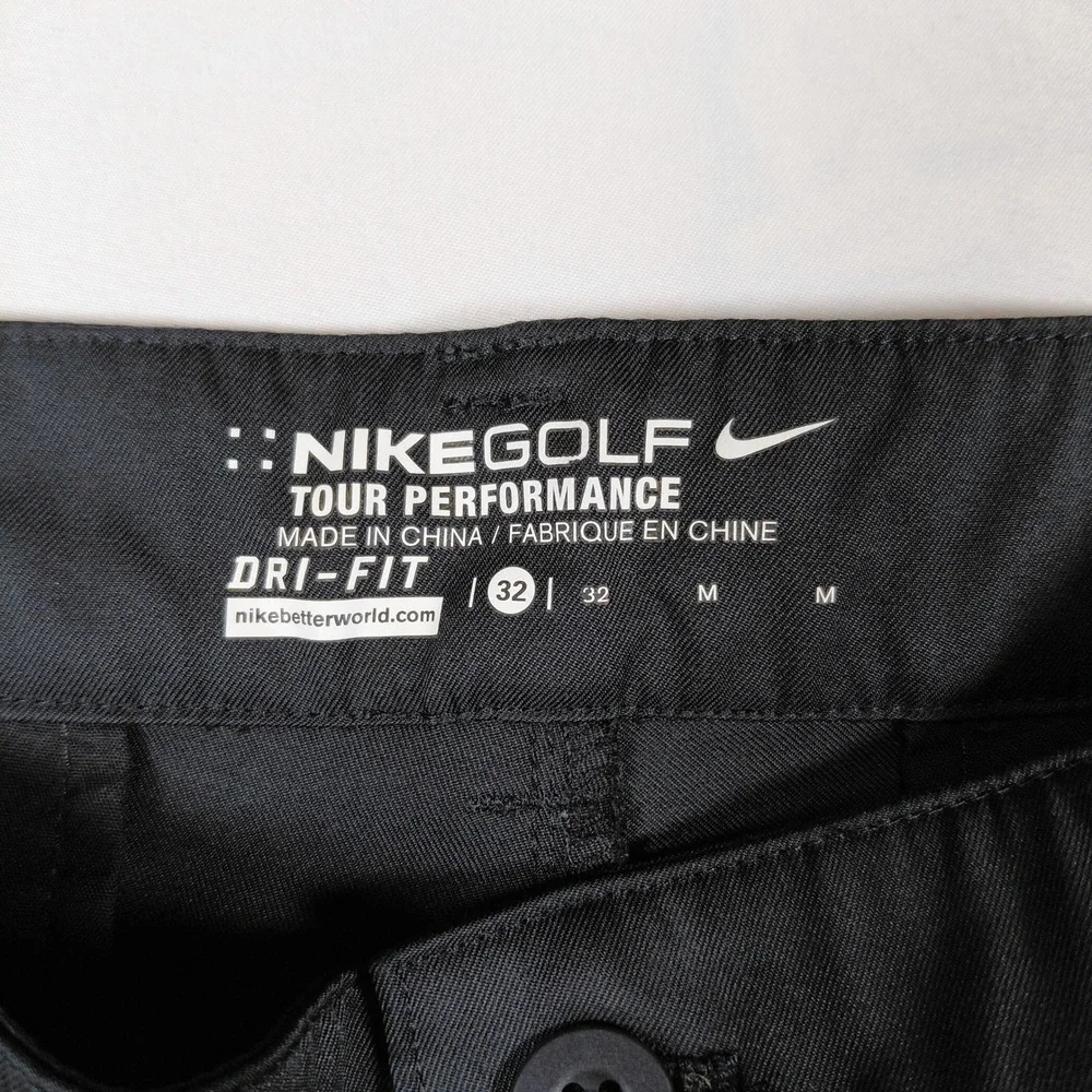 Nike Golf Tour Performance Dri-Fit Shorts Mens 32 Black Flat Front Sportswear
